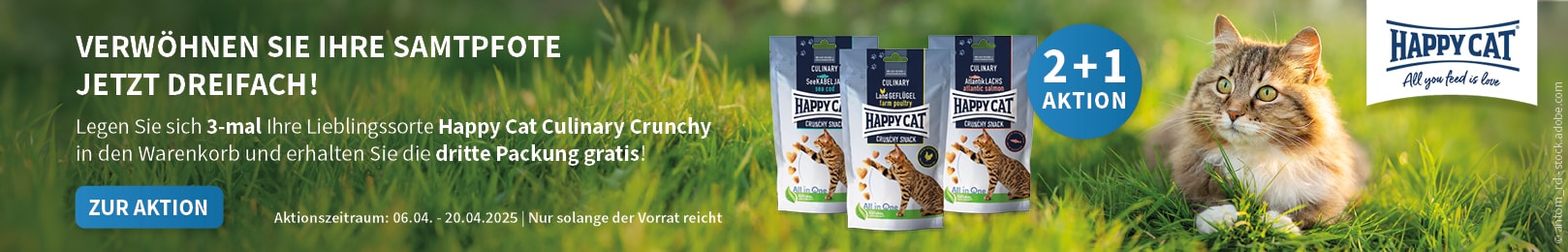 Happy Cat Snacks 2 plus 1